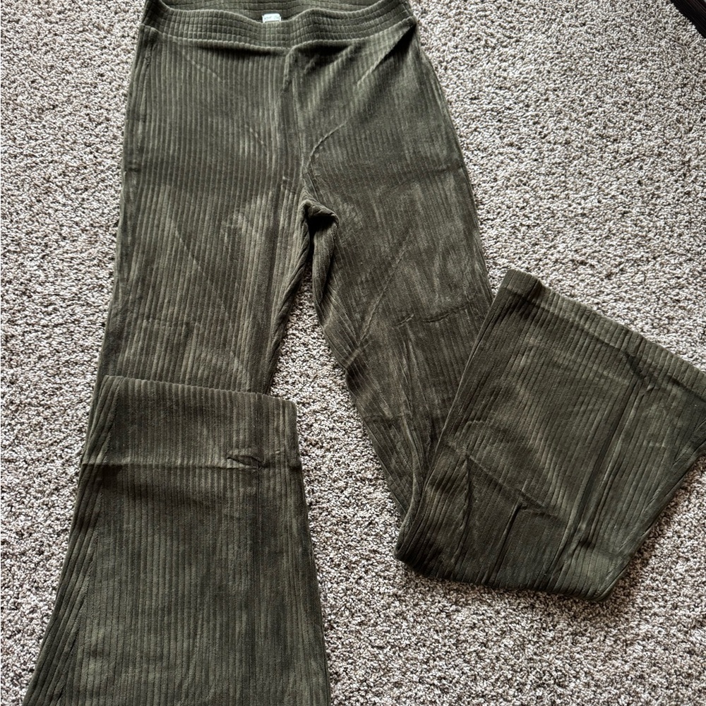 Aerie Olive Corduroy Lounge Pants